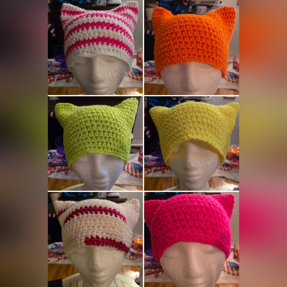 Colorful Knitted Cat Ear Beanies